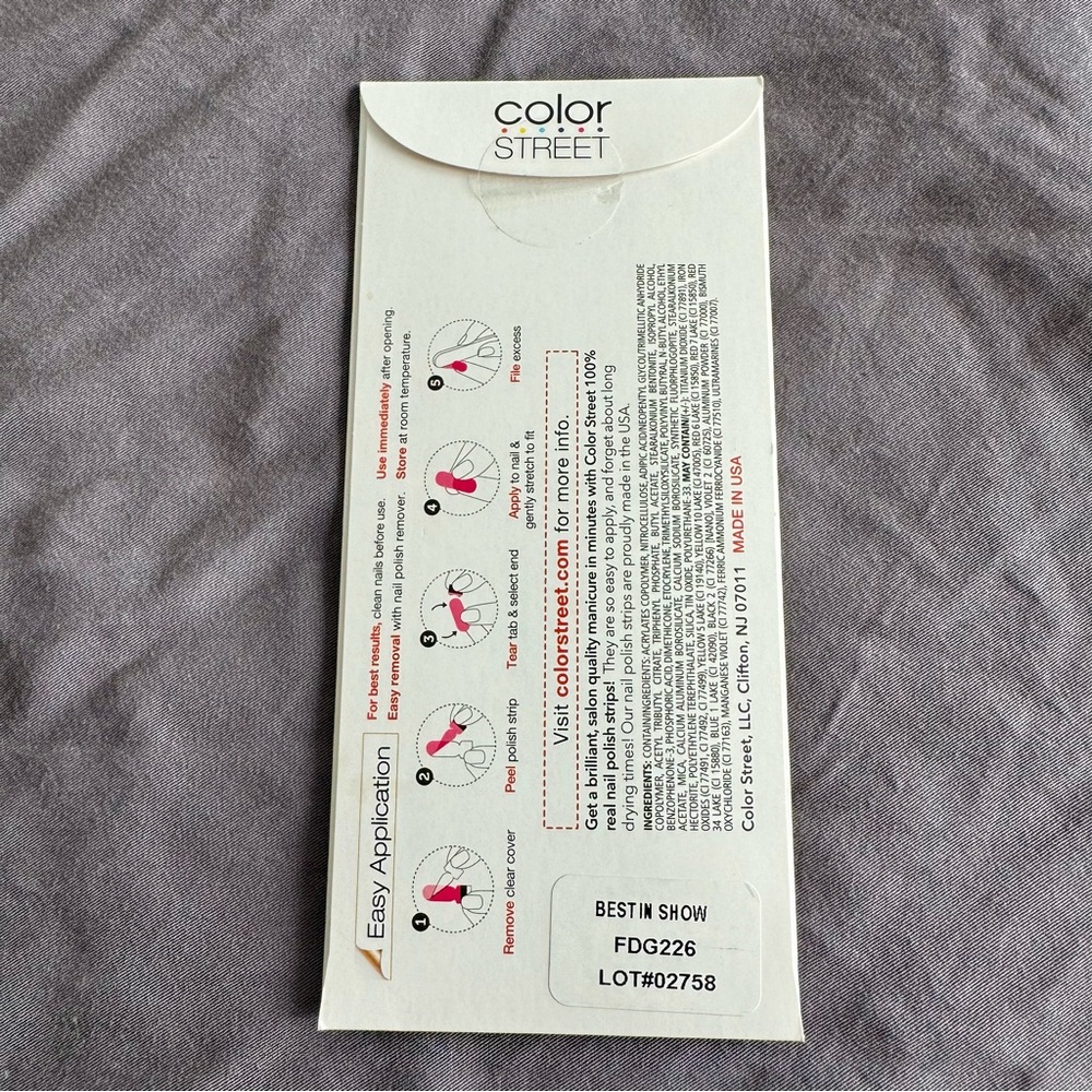 *Retired, HTF* Color Street: Best in Show | Maroon Gold Glitter Fall Autumn - Picture 4 of 11